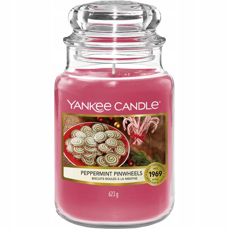 Peppermint Pinwheels Yankee Candle duża świeca