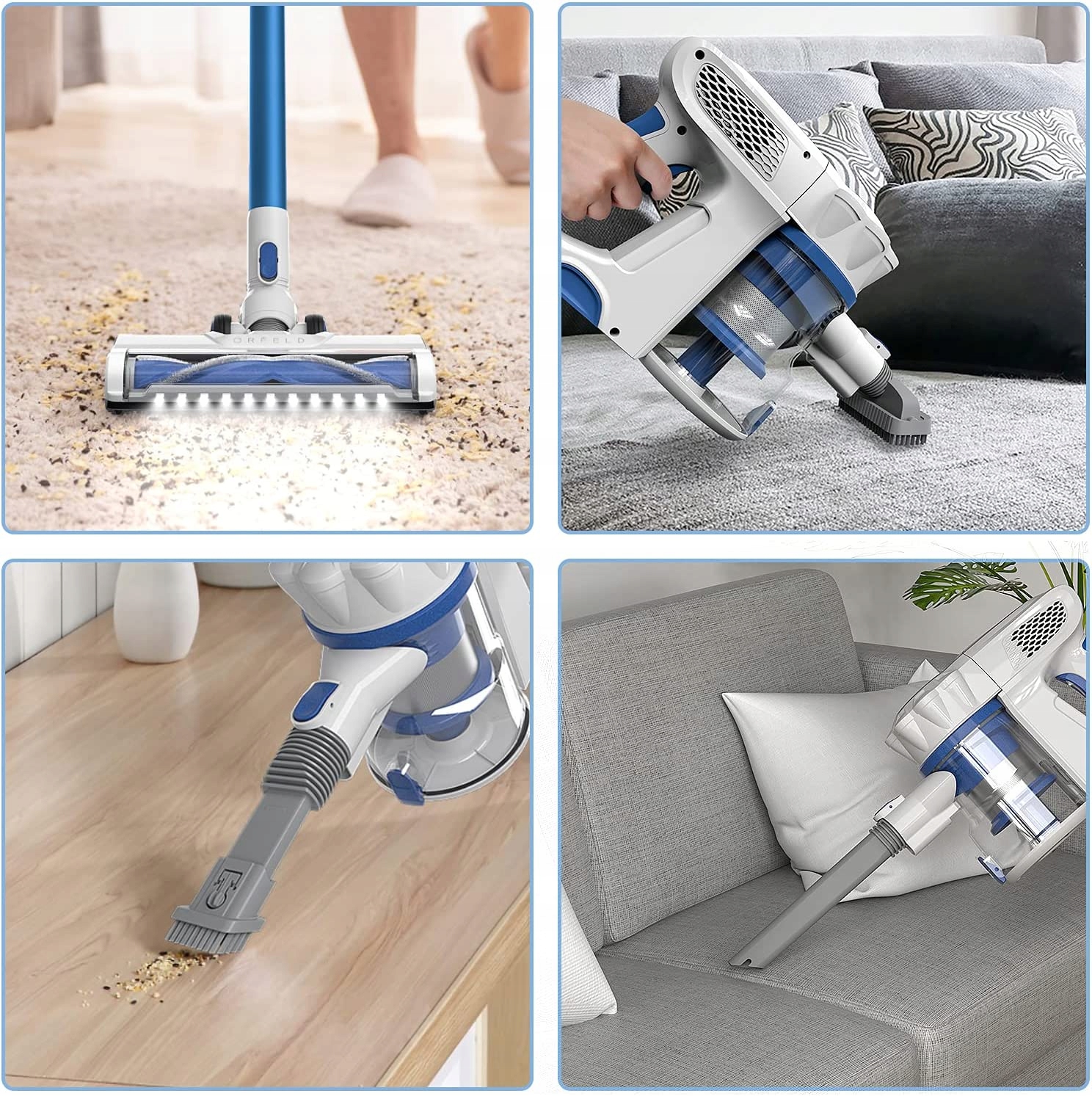 Bezprzewodowy Odkurzacz Pionowy ORFELD VC818 MOCNY Stan opakowania oryginalne