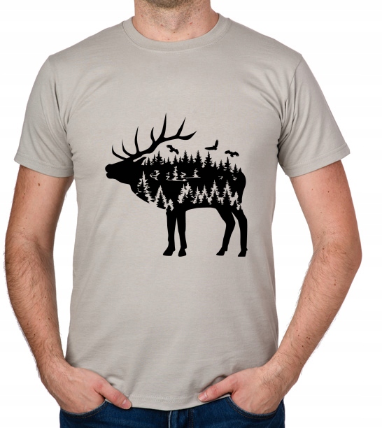 

koszulka Jeleń Natura Las Myśliwy Deer