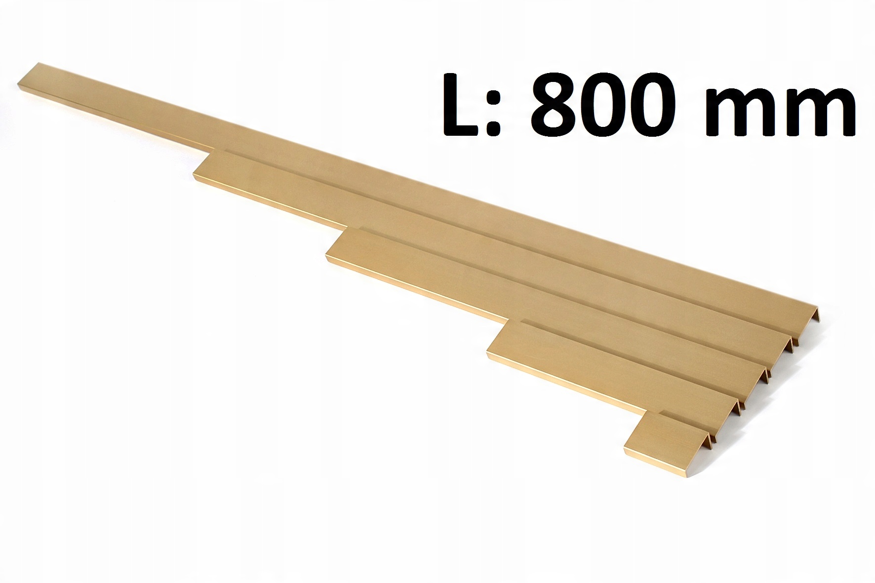 

Uchwyt krawędziowy prosty złoty mat L800