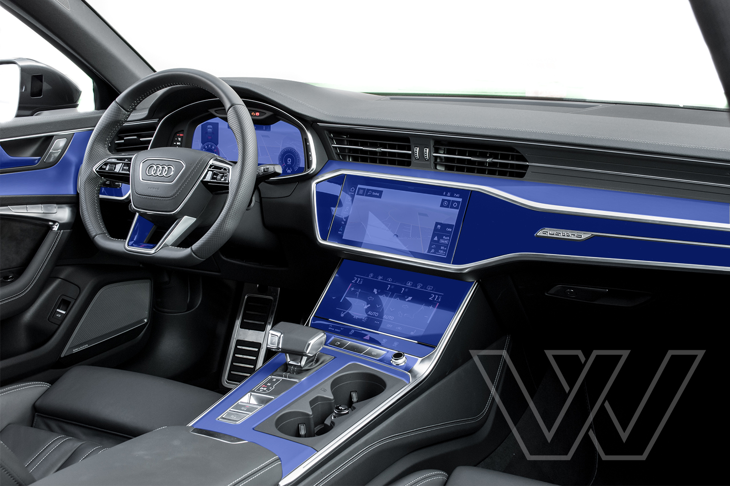 Audi A6 / S6 C8 folie ochronne na reflektory / lampy / światła przednie  (2018-)