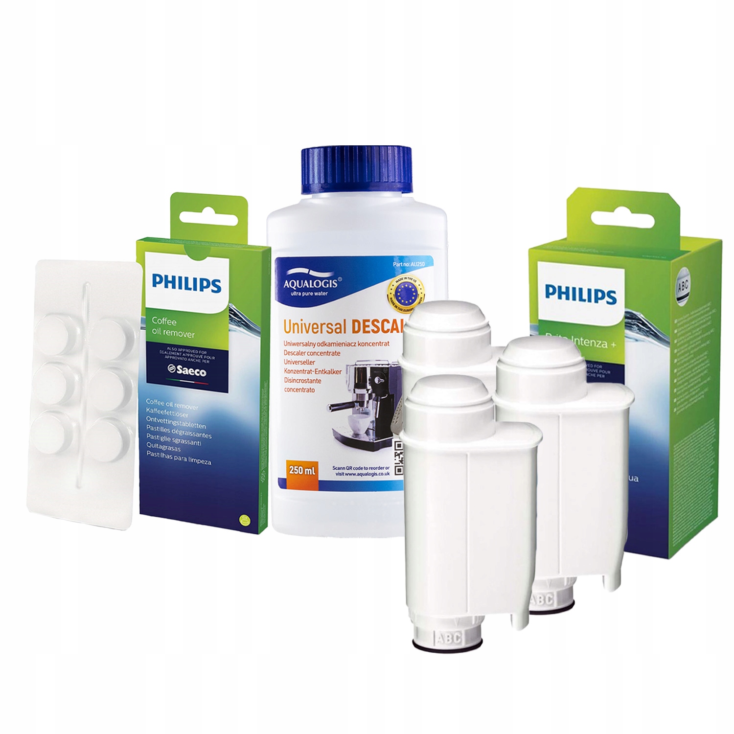 3x Filtr Intenza+ CA6702/00 pro kávovar Philips Odvápňovač Tablety