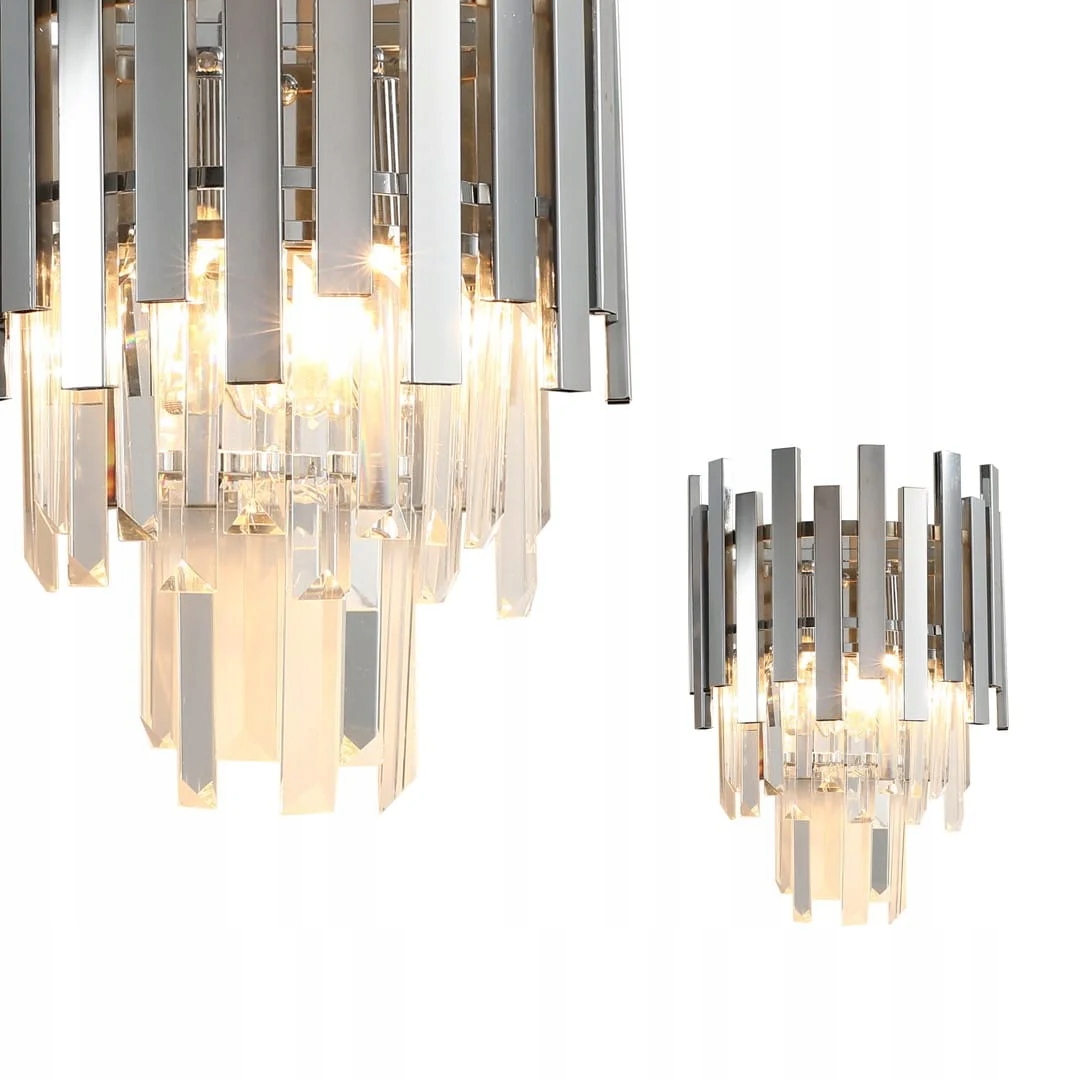 Nástenné svietidlo Milagro Aspen 2x40W E14 Chrom Kryštálový dizajn