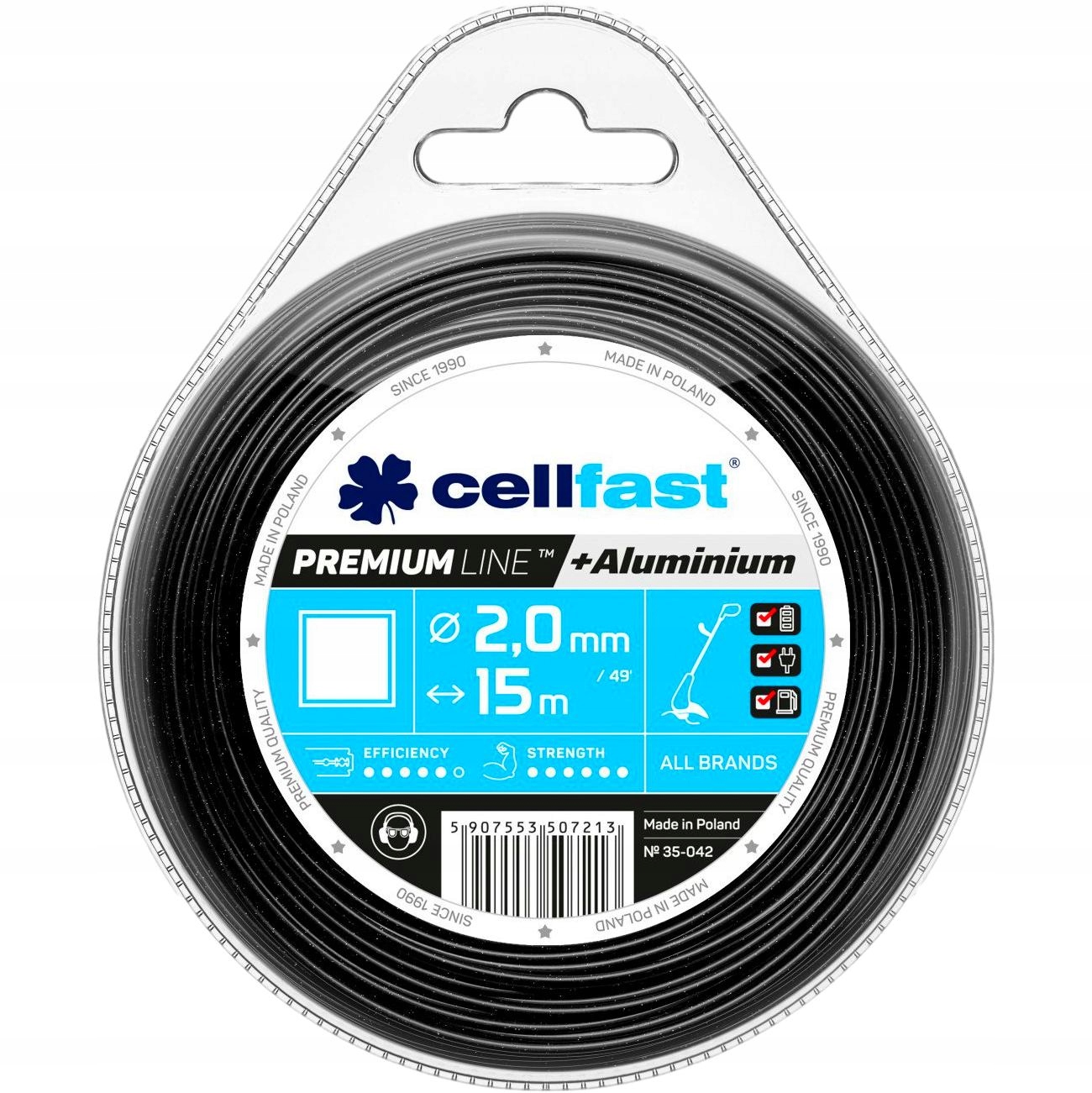 

Żyłka tnąca kwadrat 35-042 2,0x15 Premium Cellfast