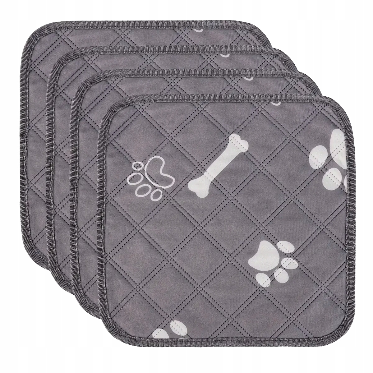 Levně Absorpční podložky do klece pro opakované použití Šedé vzor 4 ks