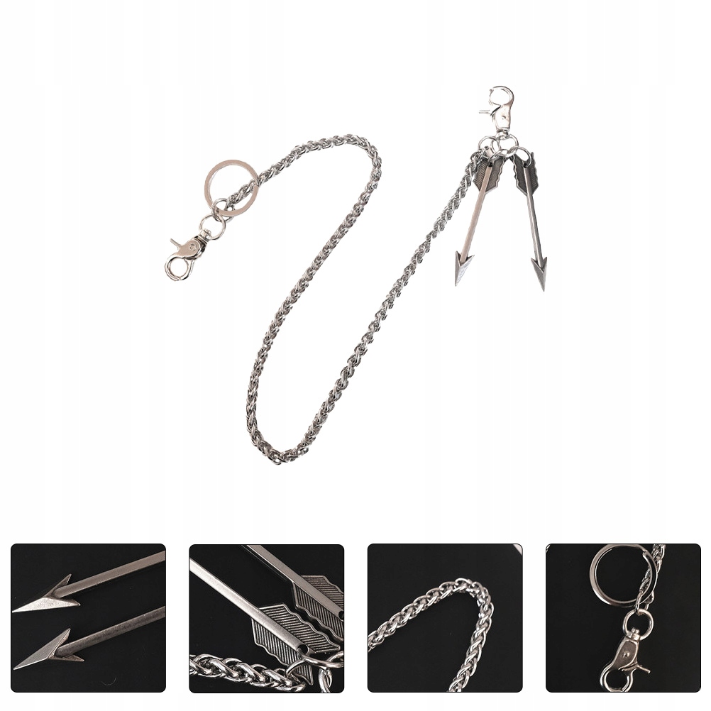 Punk Double Arrow Spodnie Chain Retro Decor Męskie