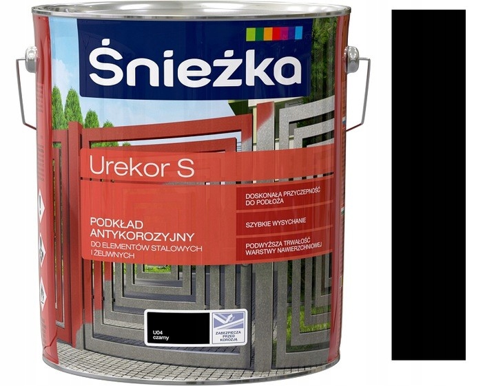 Urekor S 10L Podkład antykorozyjny Czarny Śnieżka