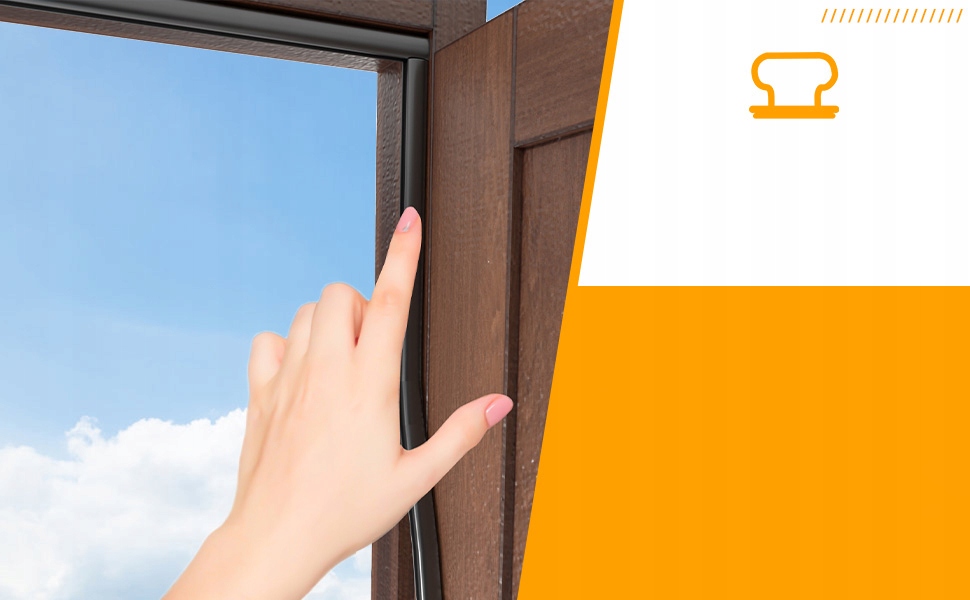 USZCZELKA do okien samoprzylepna okienna czarna 9x6mm 10 metr premium Długość (cm) 10