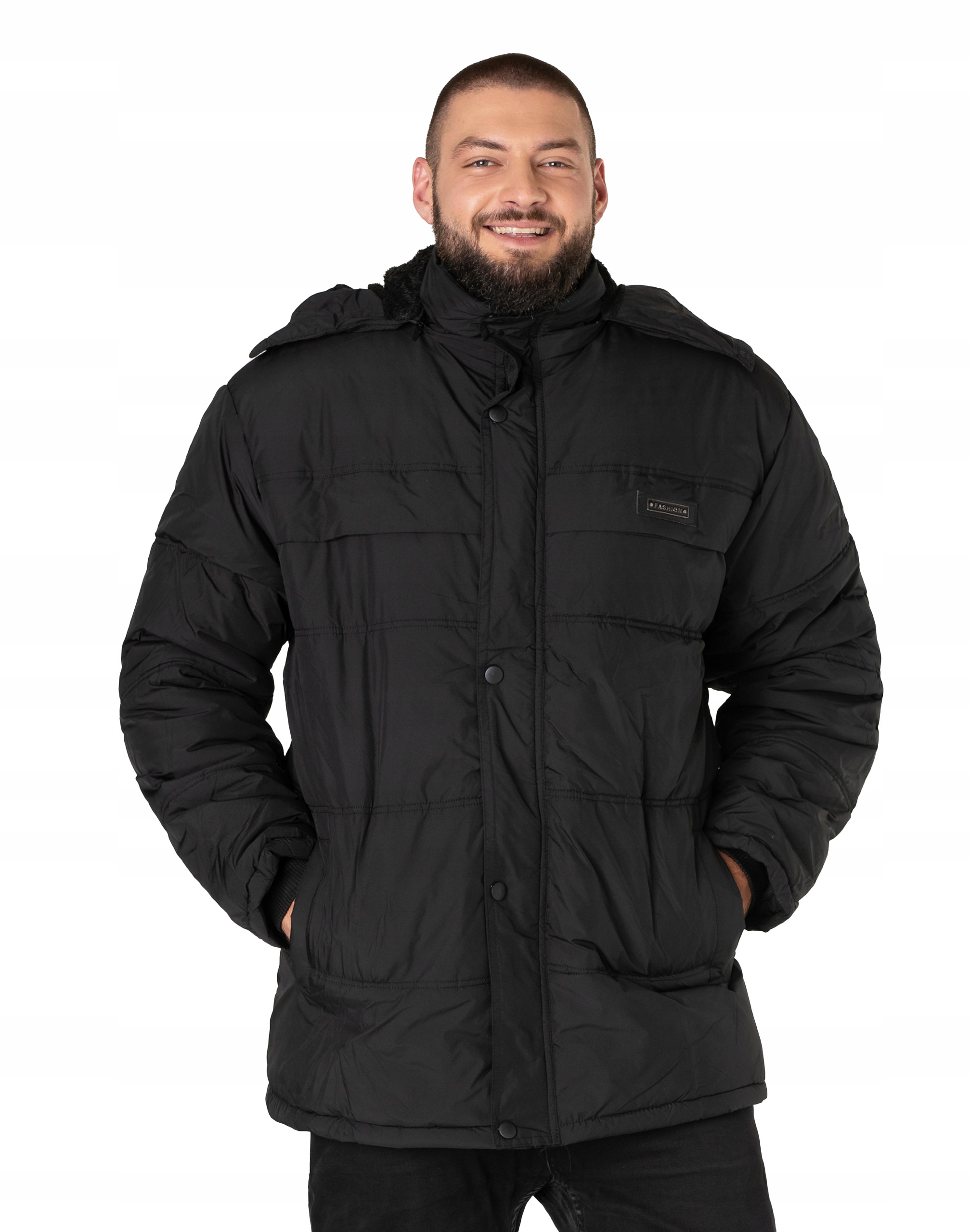 Velká teplá zateplená Zimní Bunda pro muže zateplená zimní kožešinou F9 4XL