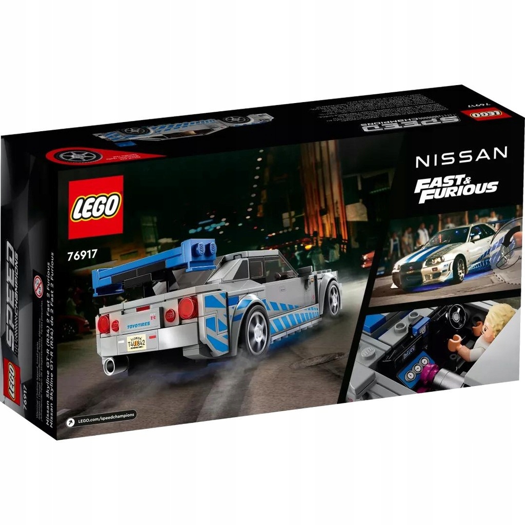 LEGO Speed Champions 76917 Nissan Skyline GT-R (R34) Klocki Prezent + Torba Marka LEGO