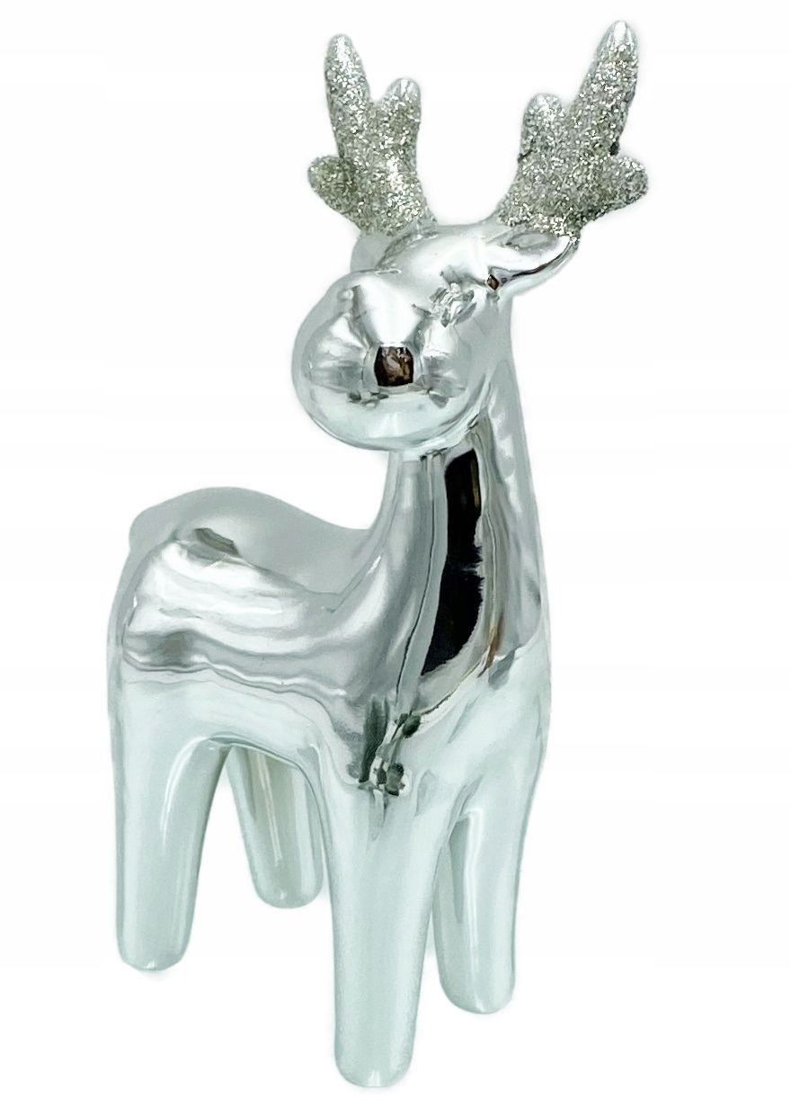 

Renifer Piękny Ceramiczny Srebrny Brokat Ozdoba