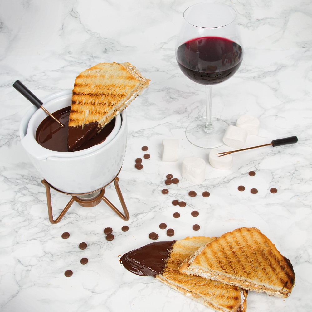 ZESTAW do FONDUE CZEKOLADOWEGO 2 osób Boska 400 ml Seria Marie