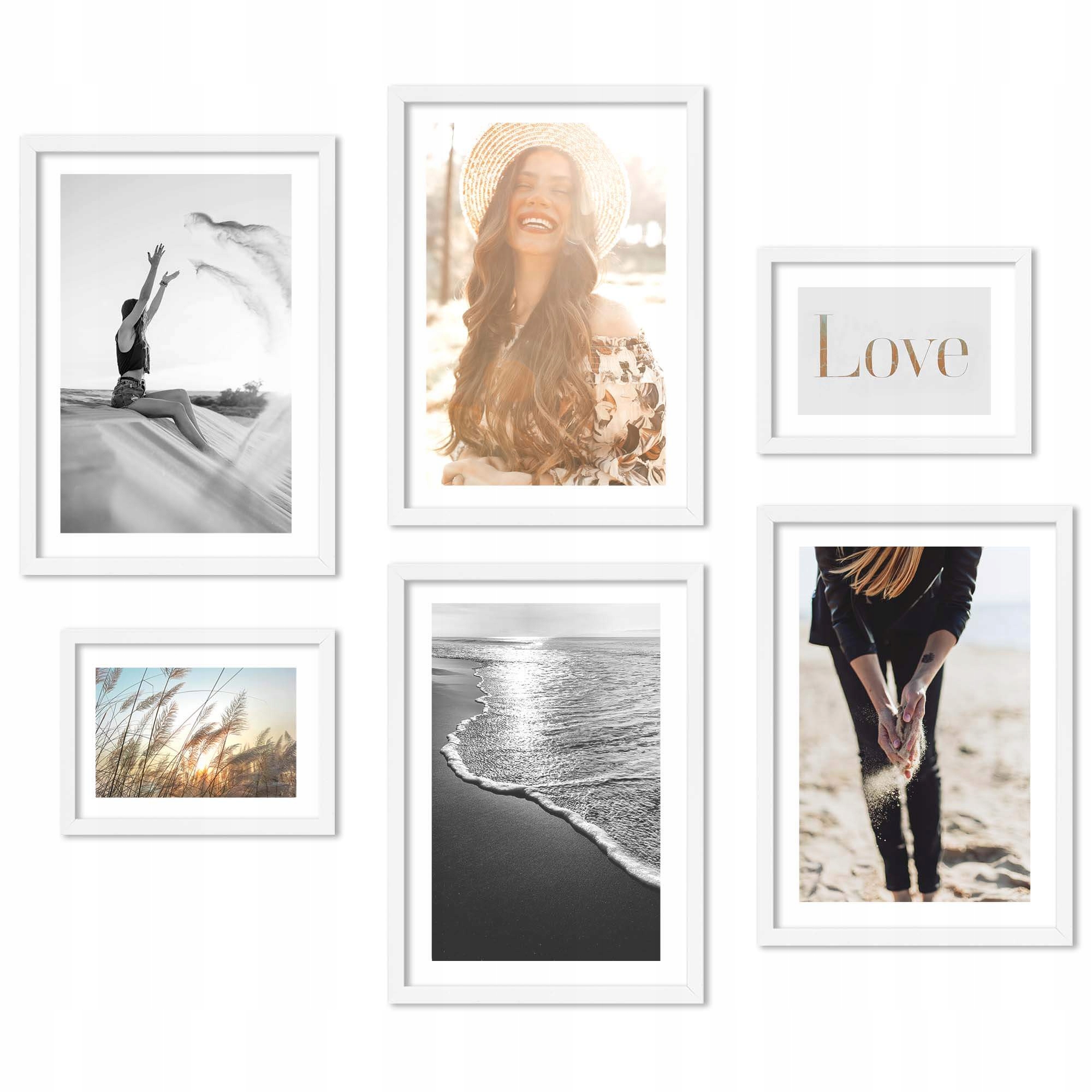 Sada 6 fotorámečků Rámečky na fotografie Bílá Multirama Galerie fotografií