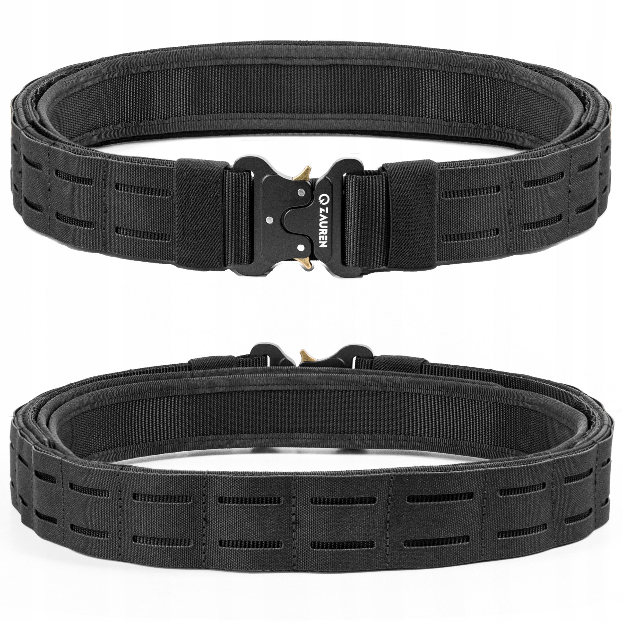 Pas taktyczny do spodni wojskowy Molle z pasem wewnętrznym podwójny czarny