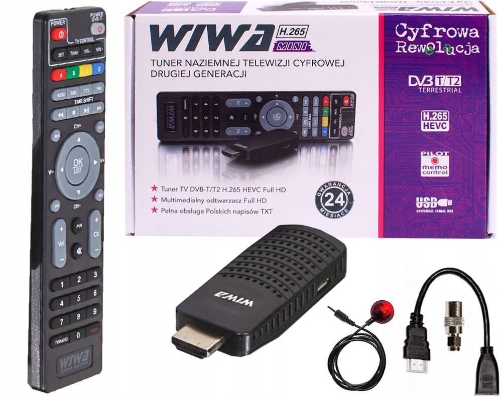 

Dekoder Tuner Tv Naziemnej Dvb T2 H.265 Hevec Mini