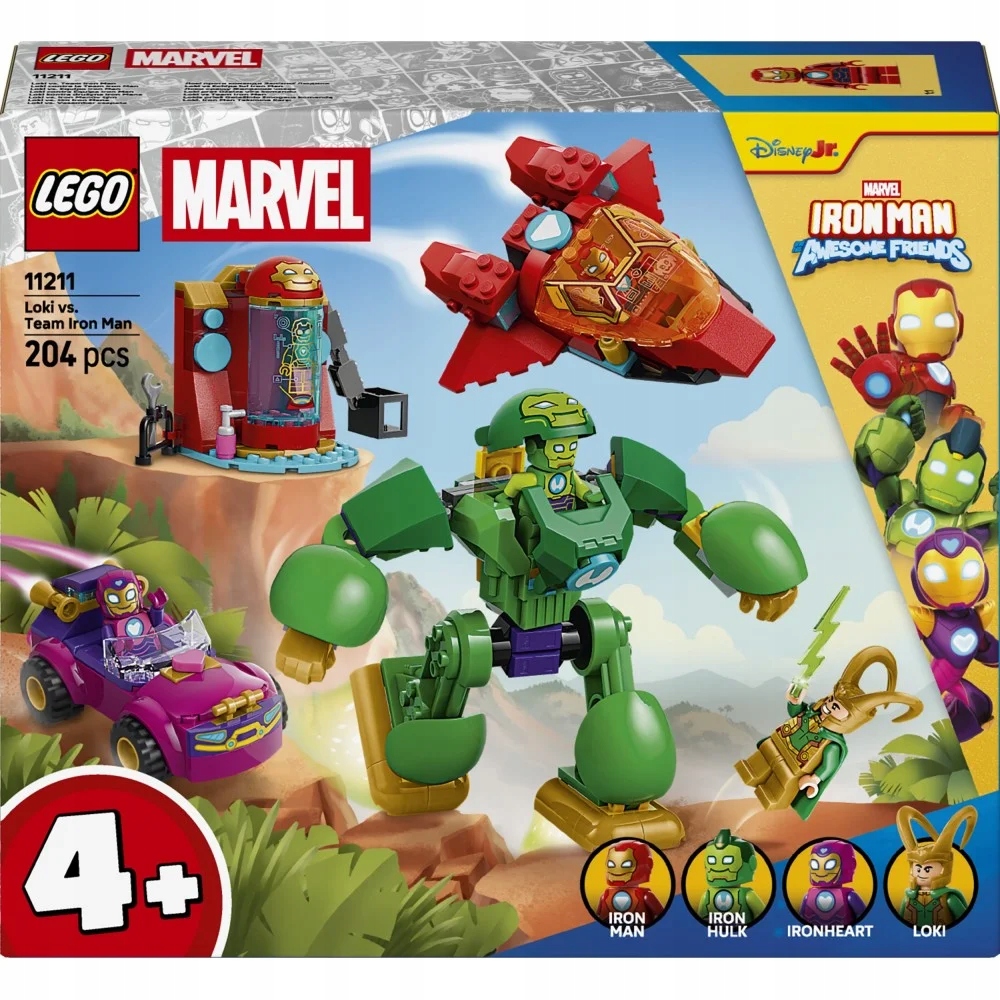 Lego Disney Junior Marvel Loki versus tým Iron Mana 11211