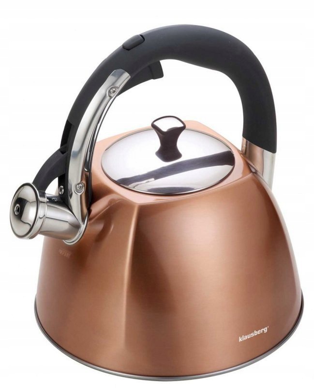 Klausberg Konvice S Píšťalkou 3L Ocelová Inox Pro Plynový Indukční Sporák