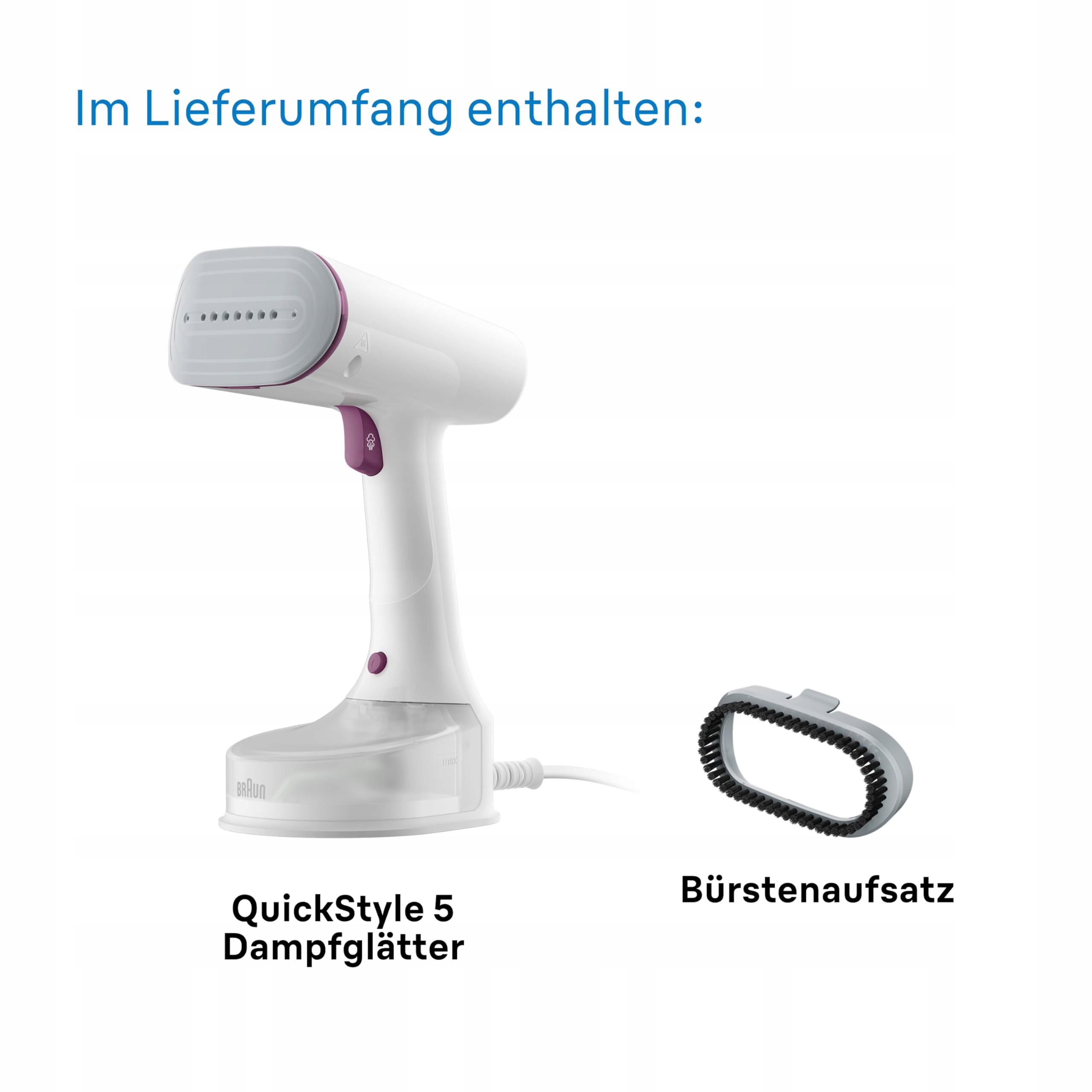 BRAUN QuickStyle 5 GS5011PU Steamer 1200W 150ml 45 Sekund Gotowy — miniatura 9
