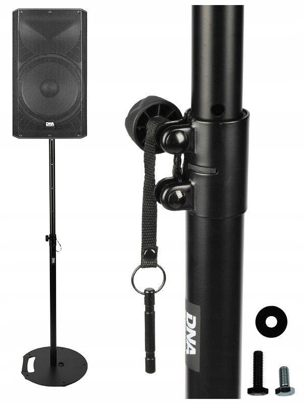 Sloupový stativ s kulatou základnou, nastavitelný, 110-180 cm, 50 kg Dna Pole Two