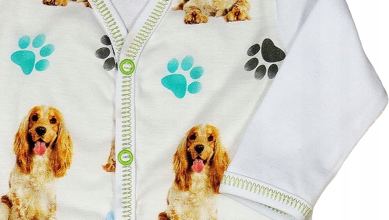 PAJAC pajacyk Rozpinany ZDOBIONY Pieski r 62 KLEKLE Rozmiar 62