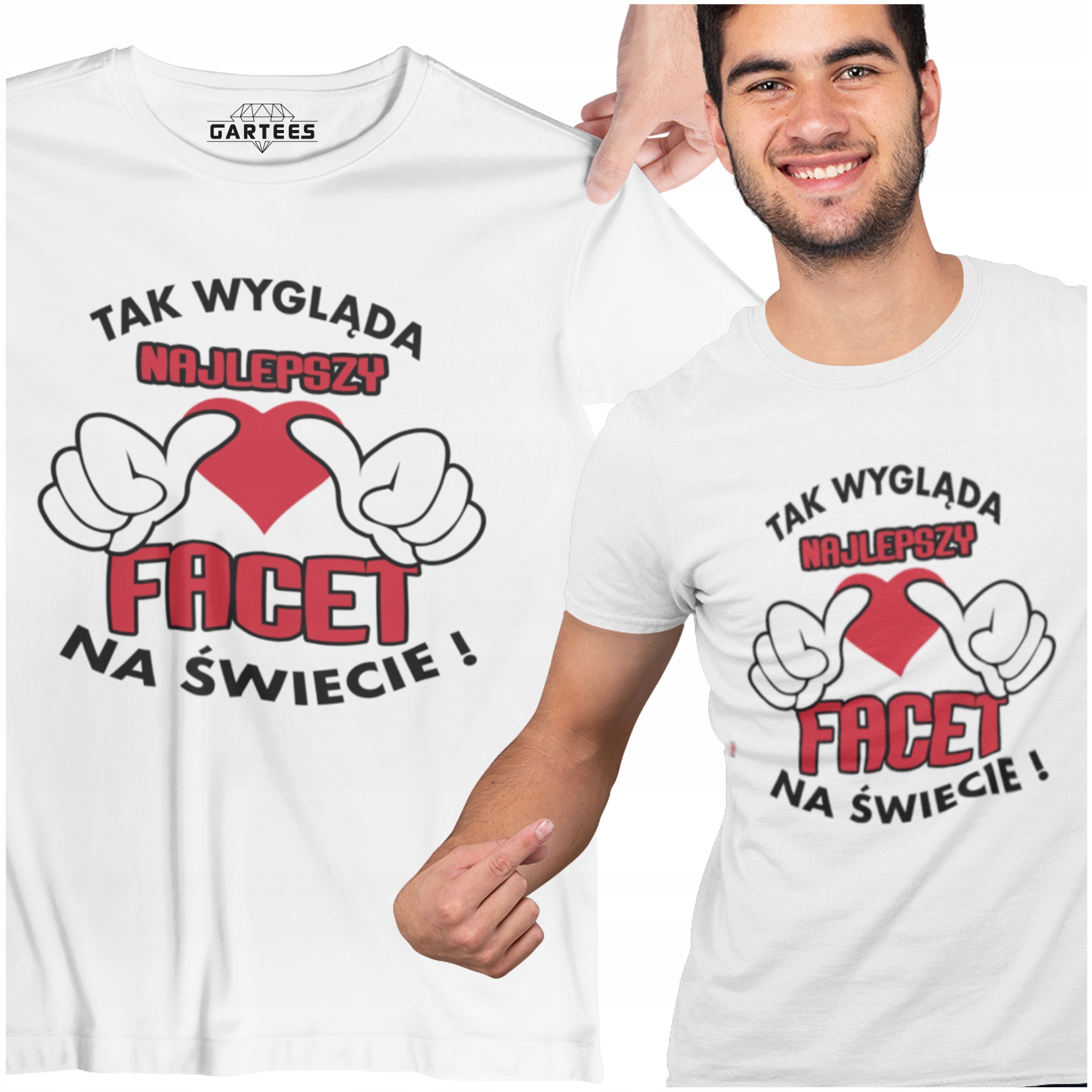 

T-shirt Dla Niego Walentynki Serce Najlepszy Facet