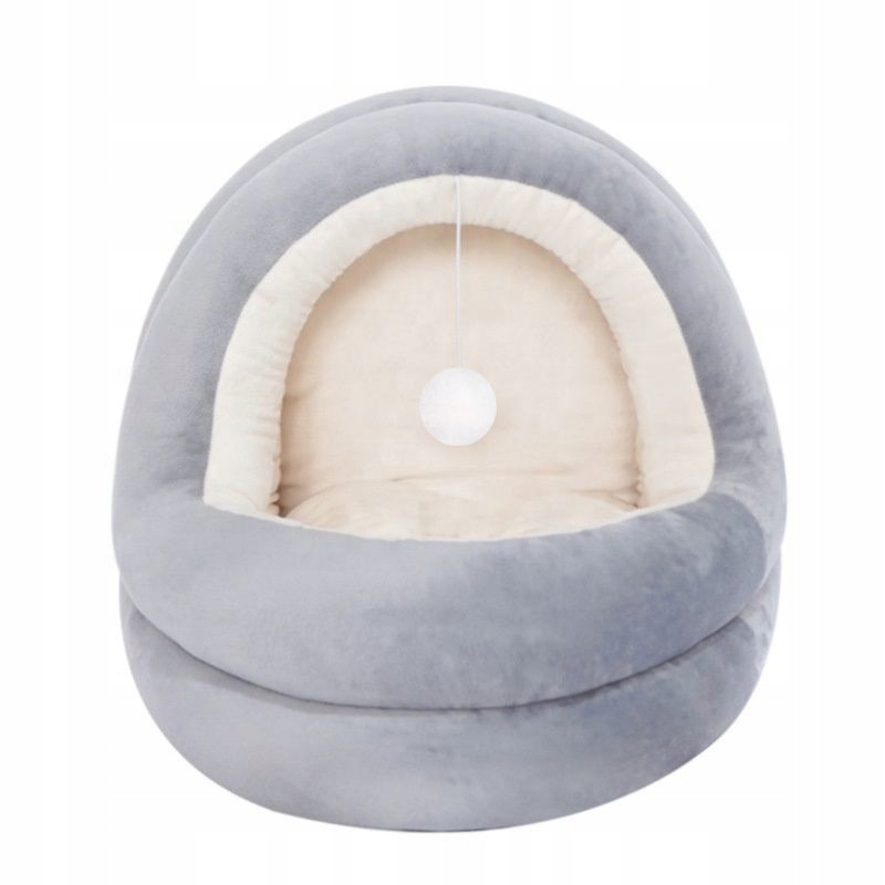 Levně Pelíšek pro kočky, bouda s polštářem L 55x50x50 cm