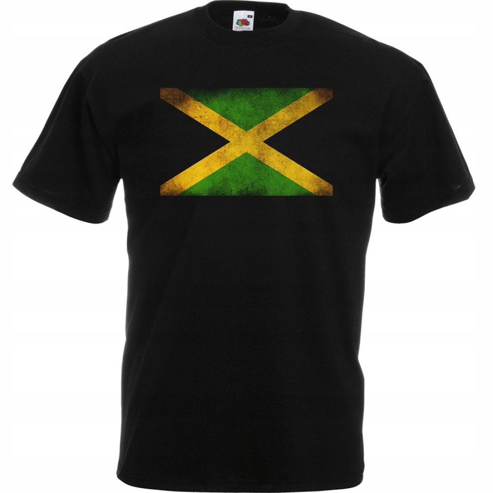 

Koszulka z nadrukiem flaga Jamajki reggae XL czarn