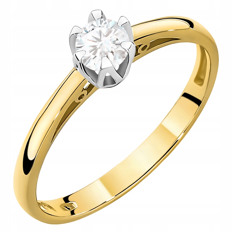Prstýnek s krásným Briliantem 0,15 ct