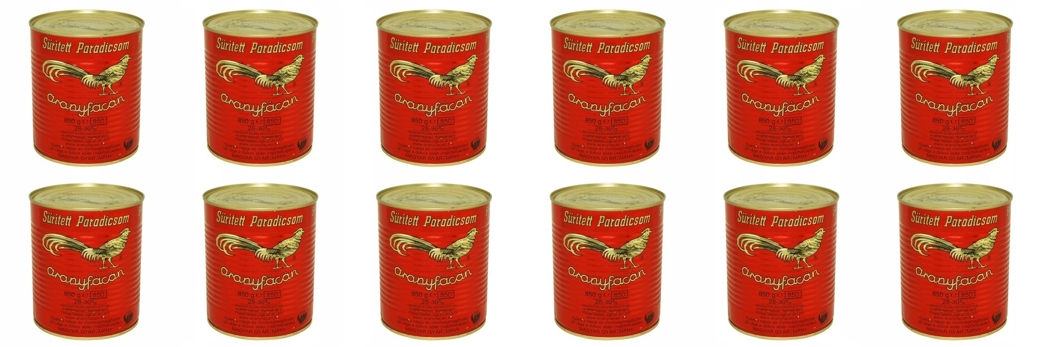 Levně 12 x 850 g Bažant Koncentrát rajčatový Aranyfacan