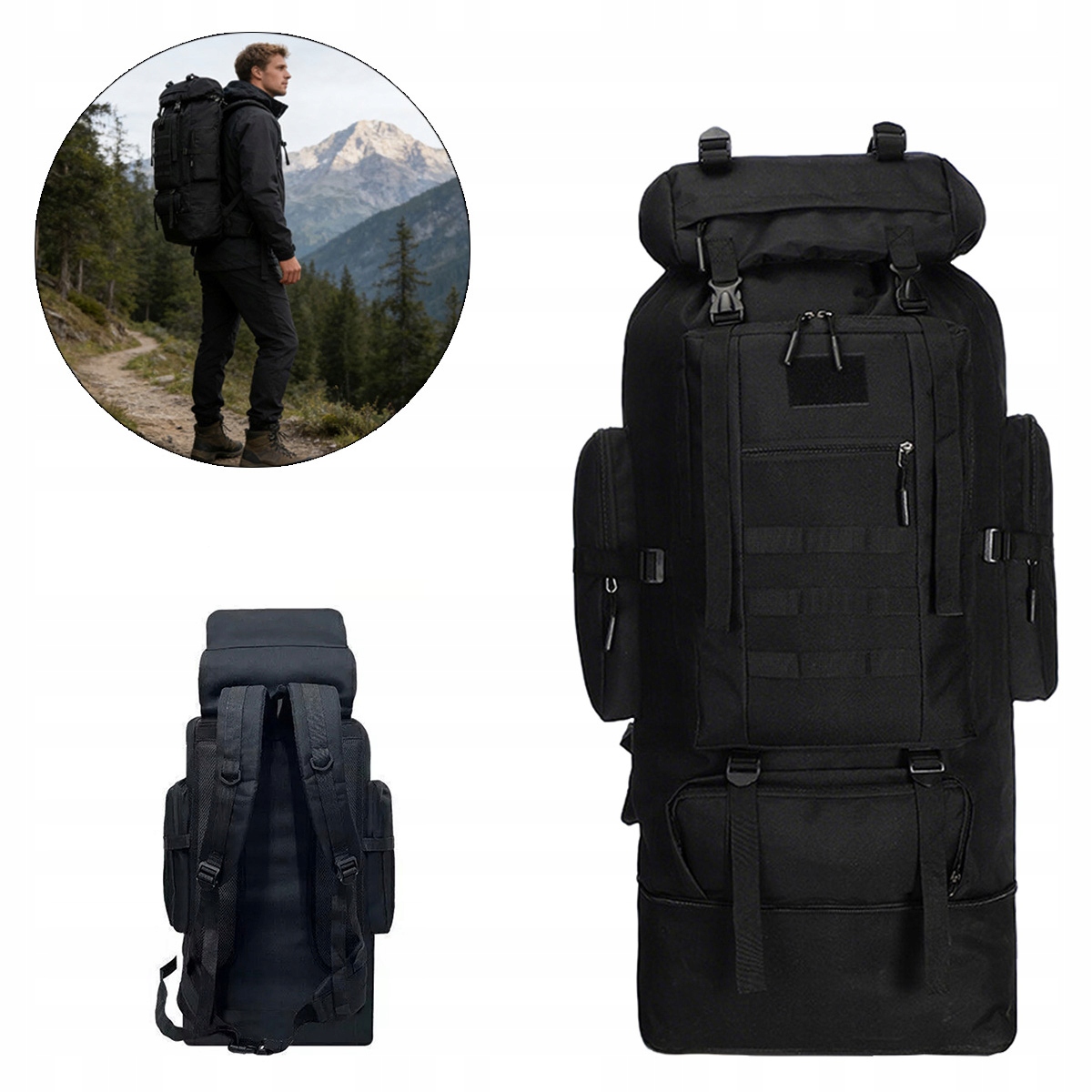 Plecak turystyczny trekkingowy górski podróżny Duży 100L