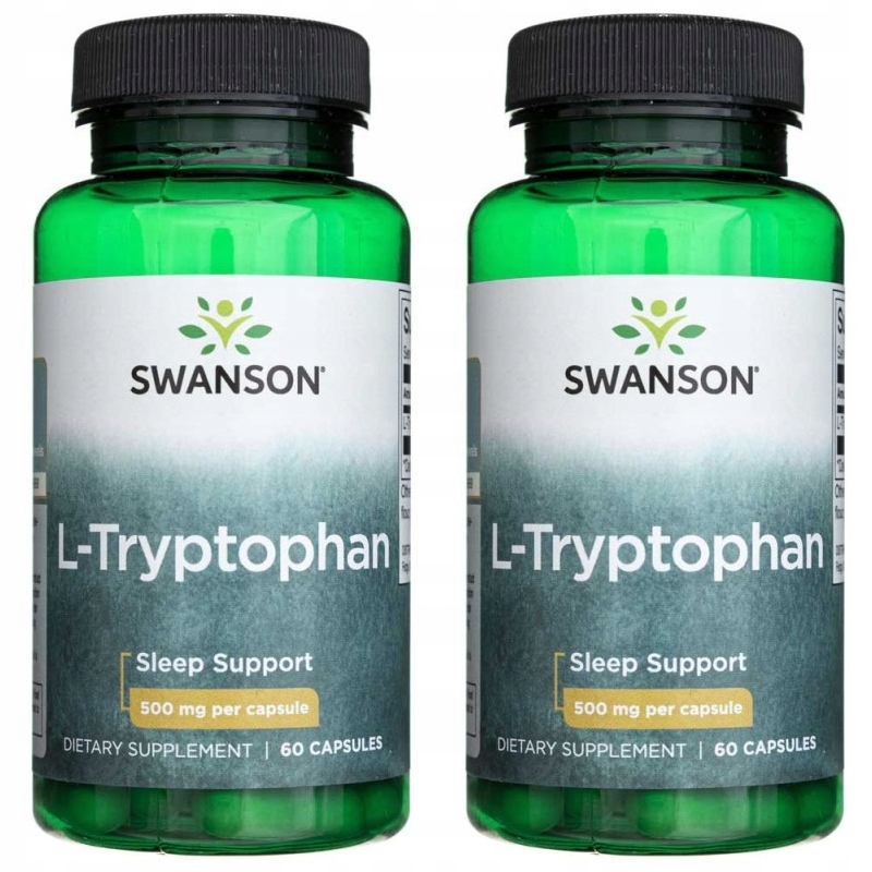 SWANSON USA L-TRYPTOFAN 500mg 60cap NASTRÓJ STRES TRYPTOFAN — 15