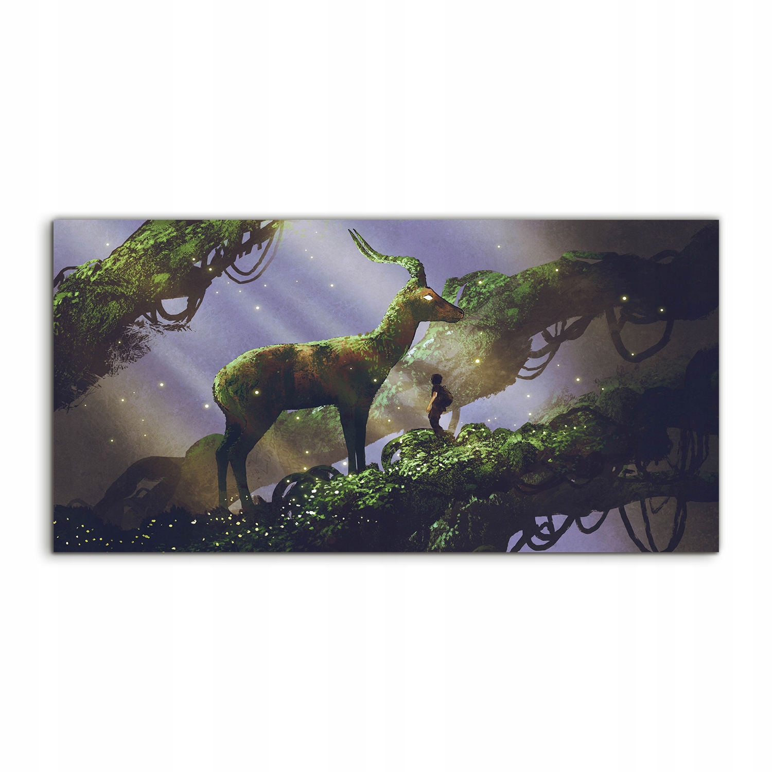 

Obraz 120x60 cm z grafiką Wspinaczka Jeleń Statua