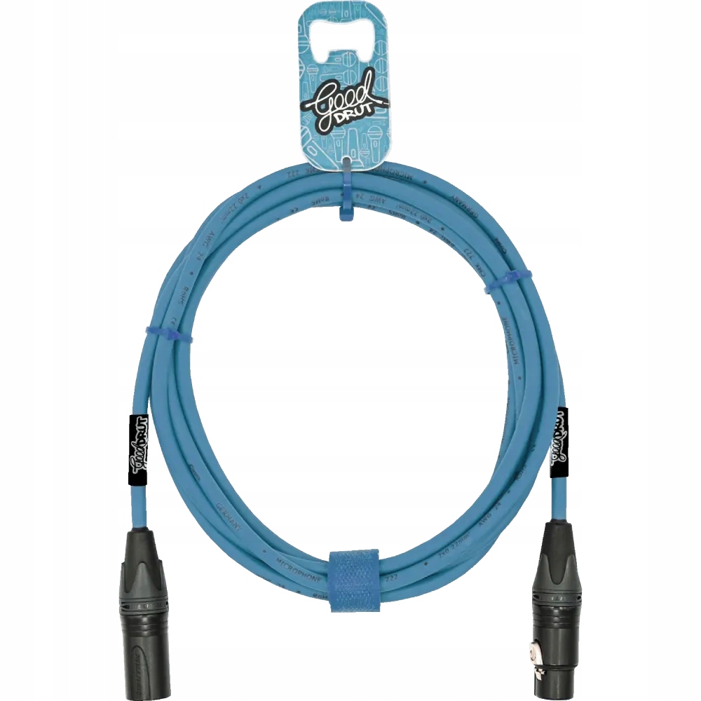 GoodDrut mikrofonní kabel Xlr-m Xlr-f 5 m mátový