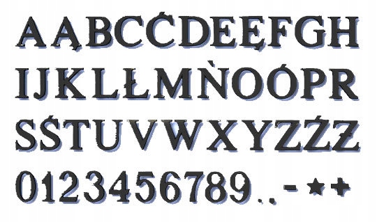 Litery cyfry na drzwi, dom, grób Toronto 6cm odlew mosiężny czerniony Stan opakowania oryginalne