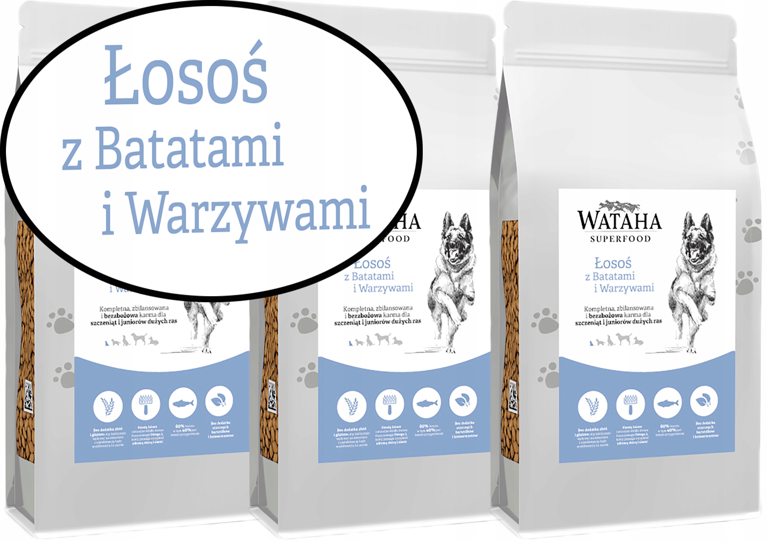 Wataha Salmon 60% + витамины и минералы 3x 6 кг