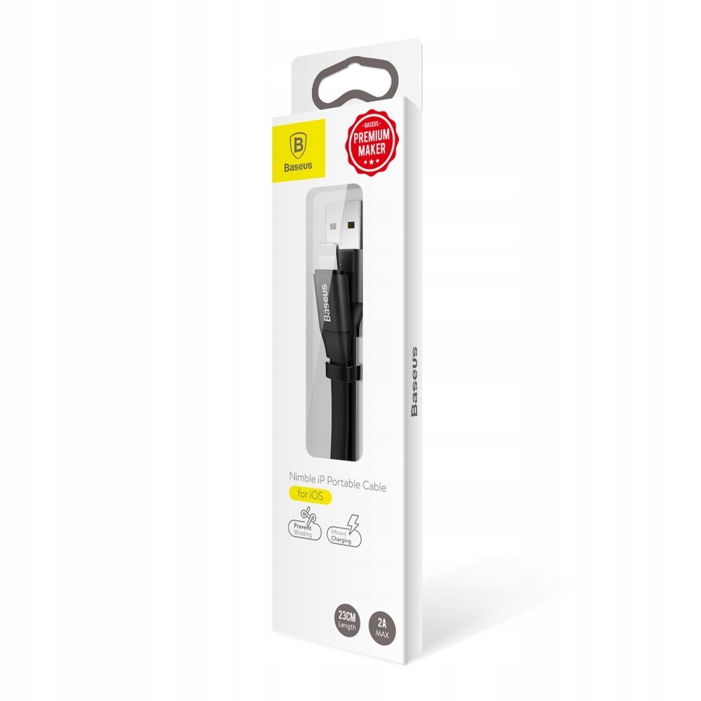 BASEUS KRÓTKI KABEL 23CM KOMPATYBILNY Z APPLE CARPLAY DO IPHONE Marka Baseus