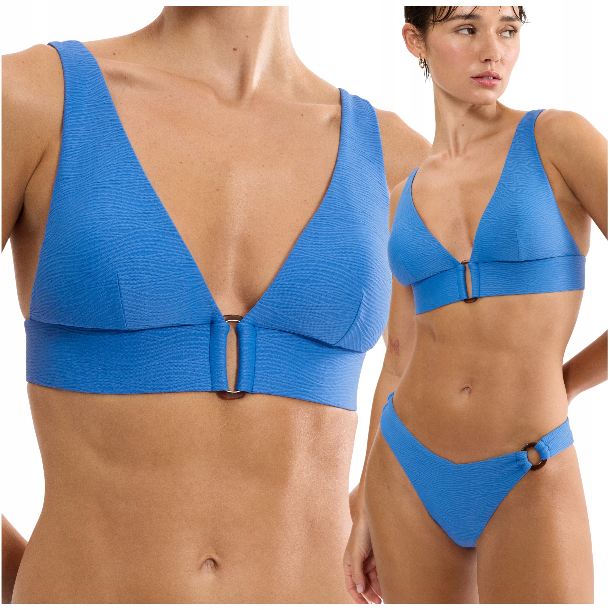 Plavková podprsenka bikini bez kostic Triumph Summer Dune P modrá 36D