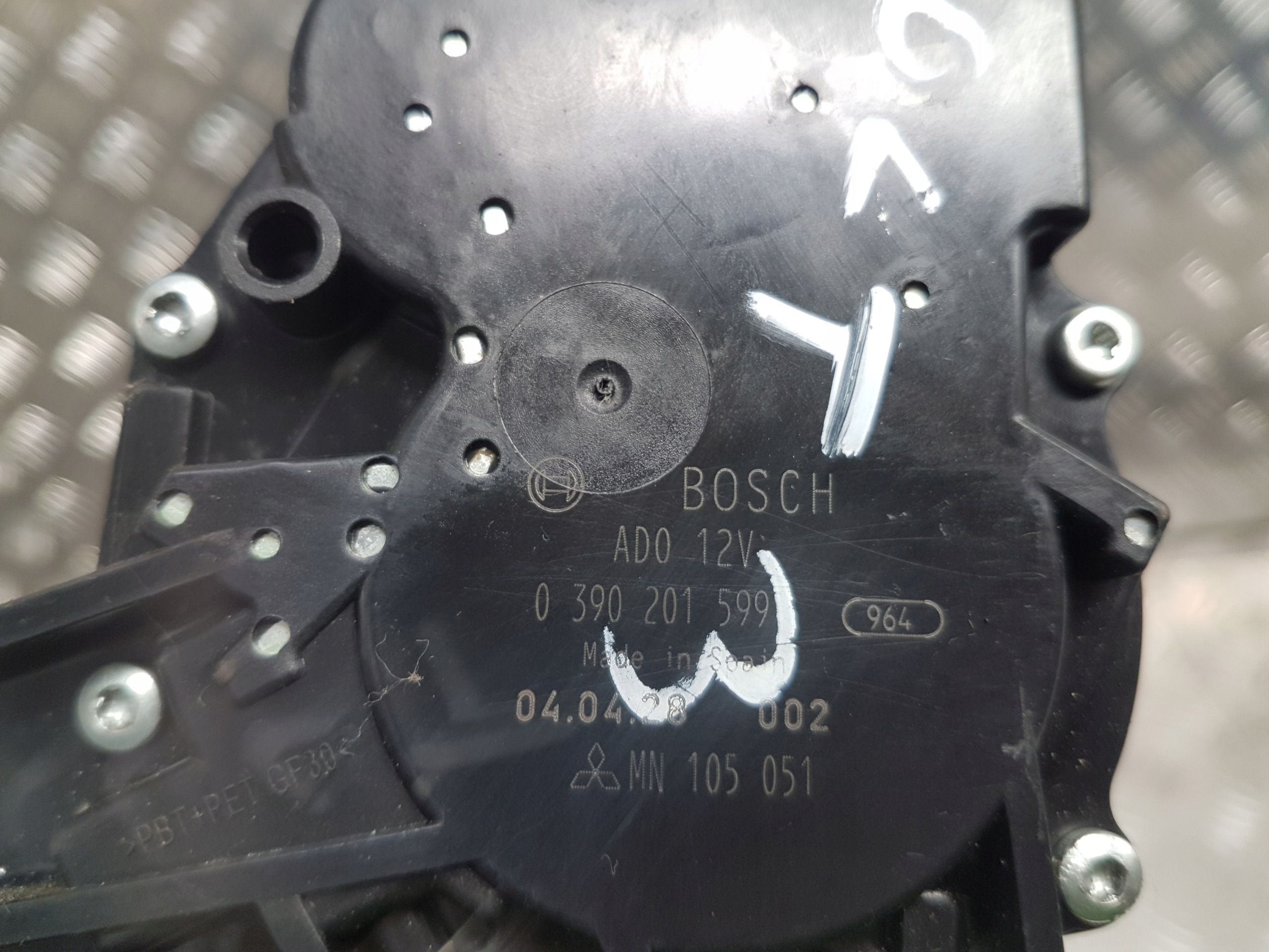 motor ablaktörlők hátsó MITSUBISHI COLT Z30