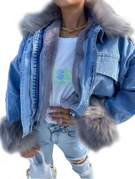 

Kurtka Jeansowa Z Futerkiem Katana Futerko Miś U