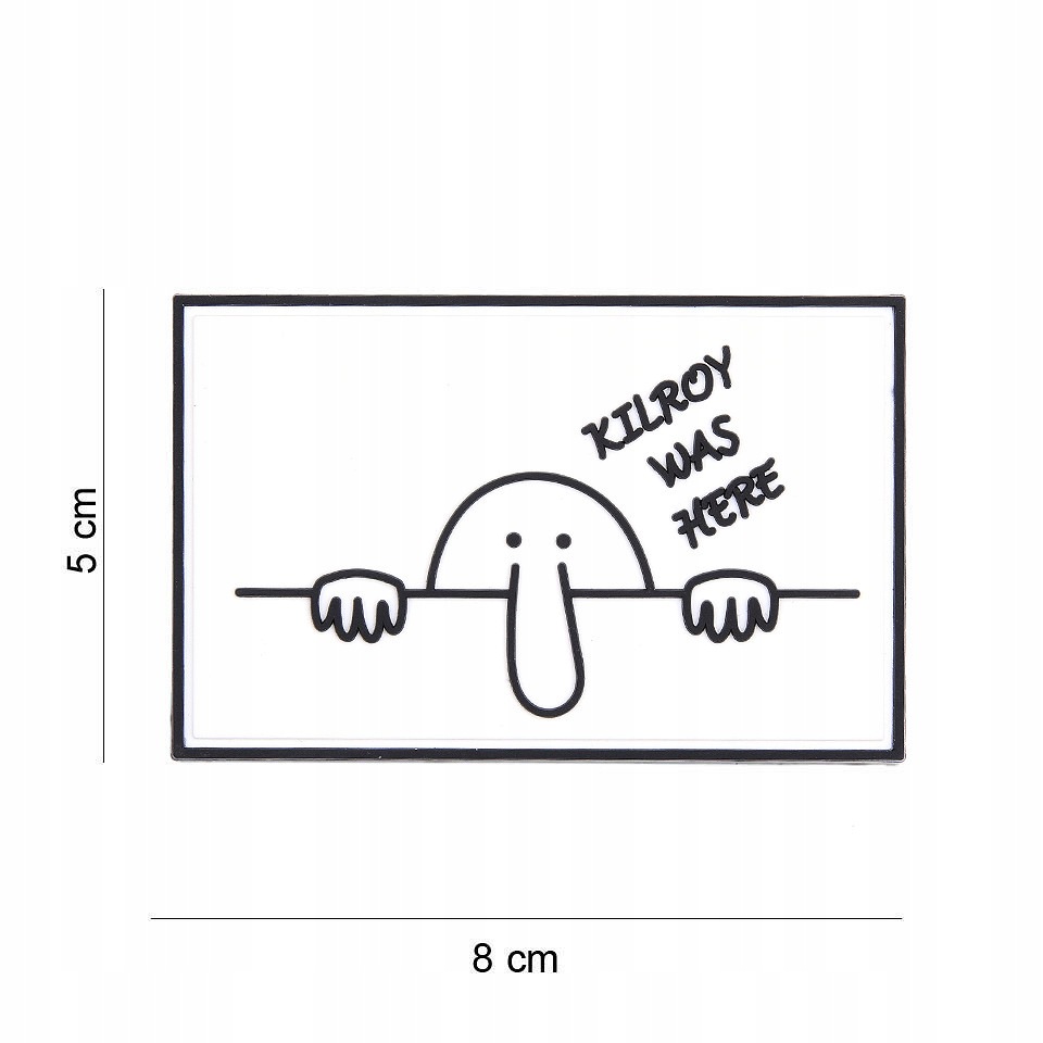 101 inc Naszywka 3D Pvc Kilroy was here white