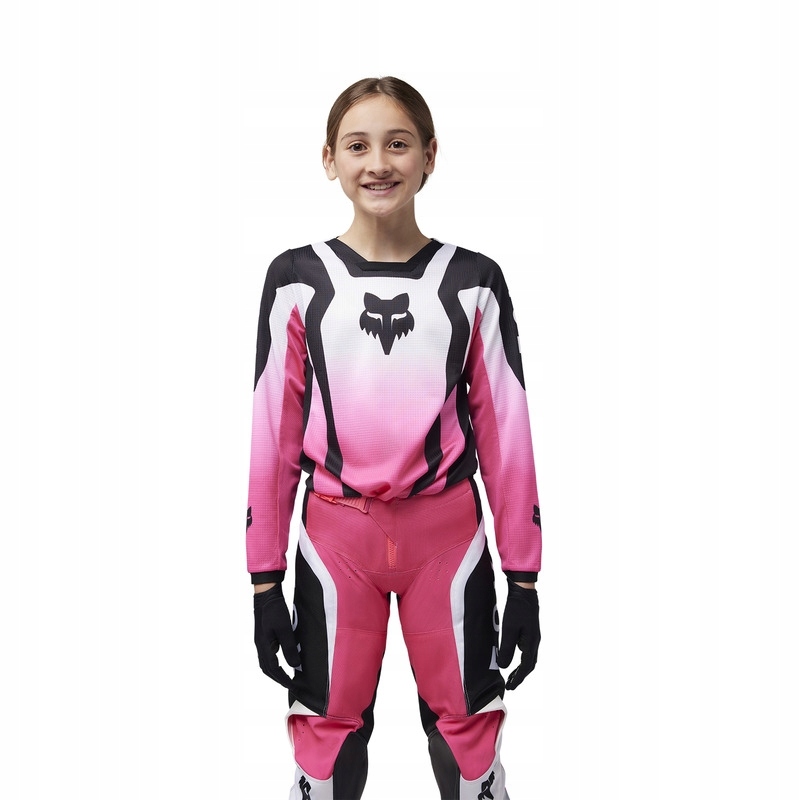 Motocyklové Nohavice Pre Dievčatá Junior Fox 180 Lean Black/pink Y24 (Y24)