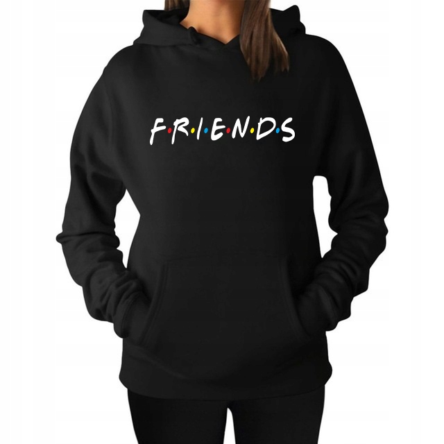 

Bluza Damska z Kapturem Friends Czarna - Xs