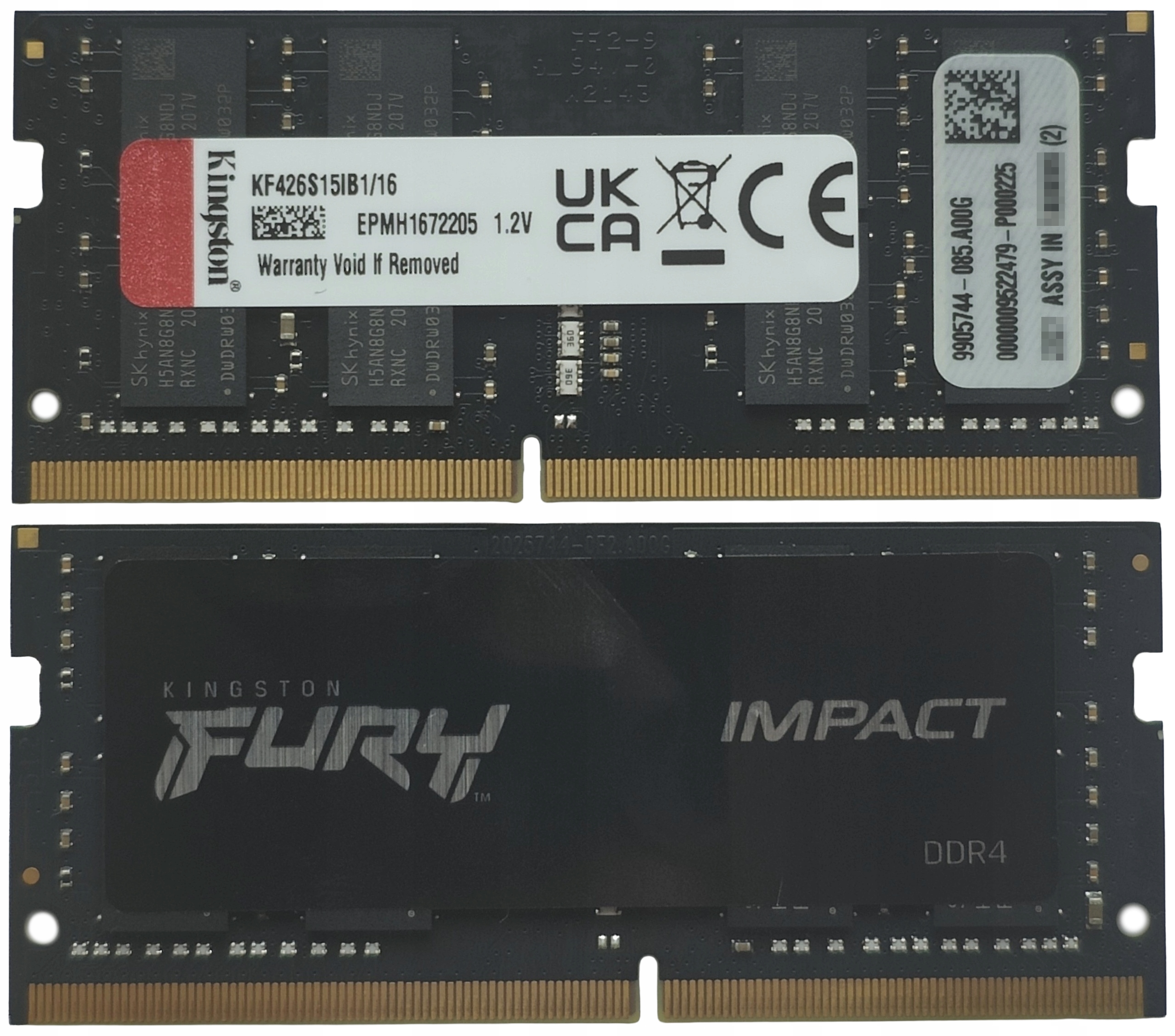 (n) 16GB 1*16GB Kingston Fury DDR4 2666MHz 1,2V KF426S15IB1/16