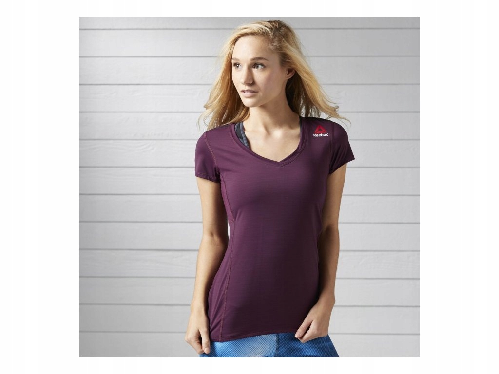 G1920 REEBOK OS AC TEE KOSZULKA TOP FITNESS S Dekolt szpic