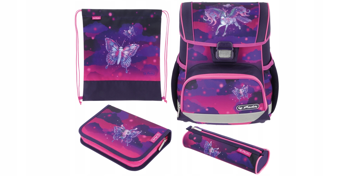 TORNISTER SZKOLNY HERLITZ LOOP PLUS JEDNOROŻEC ZESTAW KLASA 1-3 Marka Herlitz