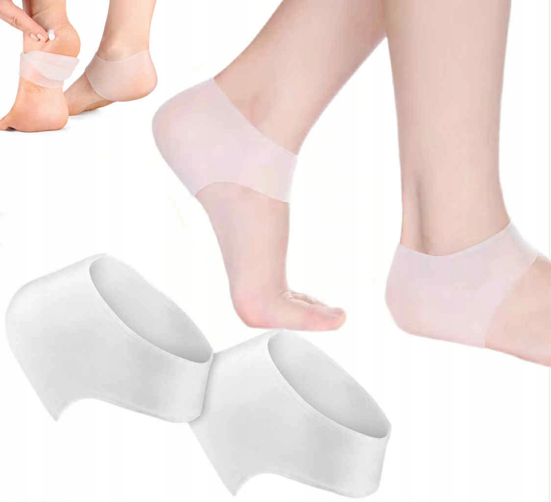 OSŁONY NA SUCHE I PĘKAJĄCE PIĘTY SILIKONOWE OSŁONKI NA PIĘTY WKŁADKI