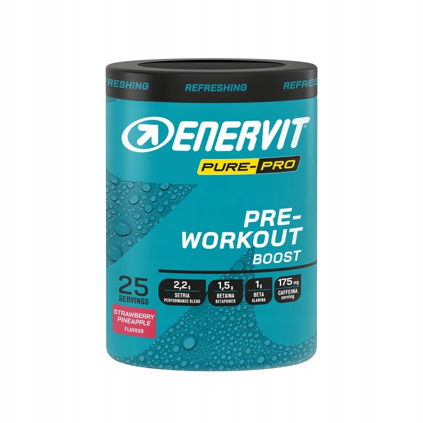 Enervit PRE-Workout Boost, jahoda a ananas, 313 g