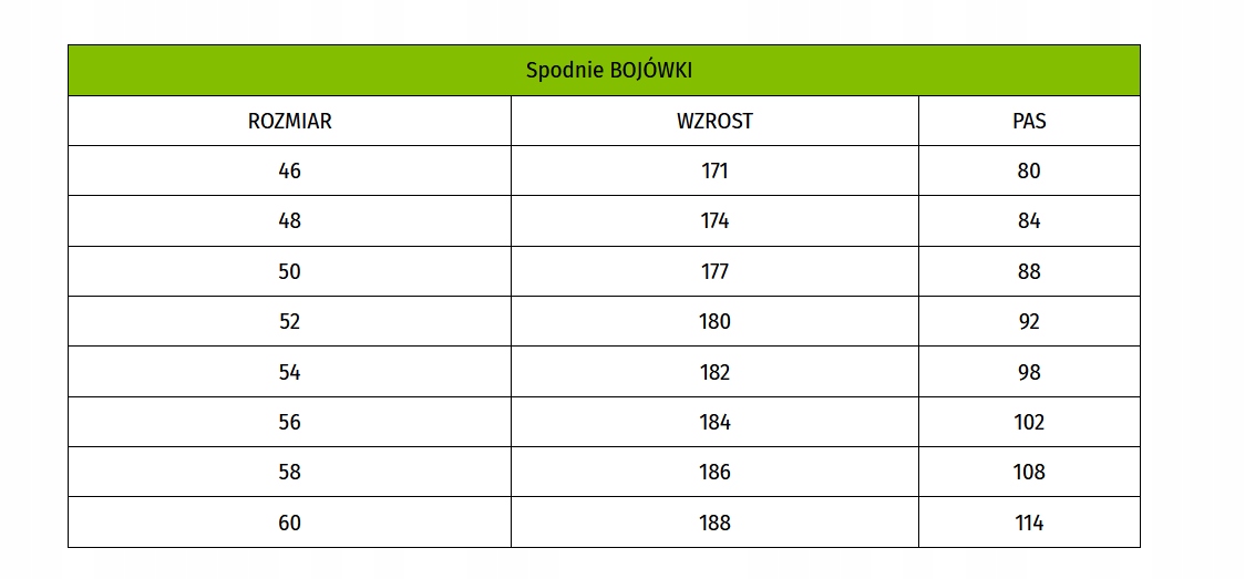 TANIE SPODNIE BOJÓWKI czarne CERBER MOCNE r. 56 Marka inna