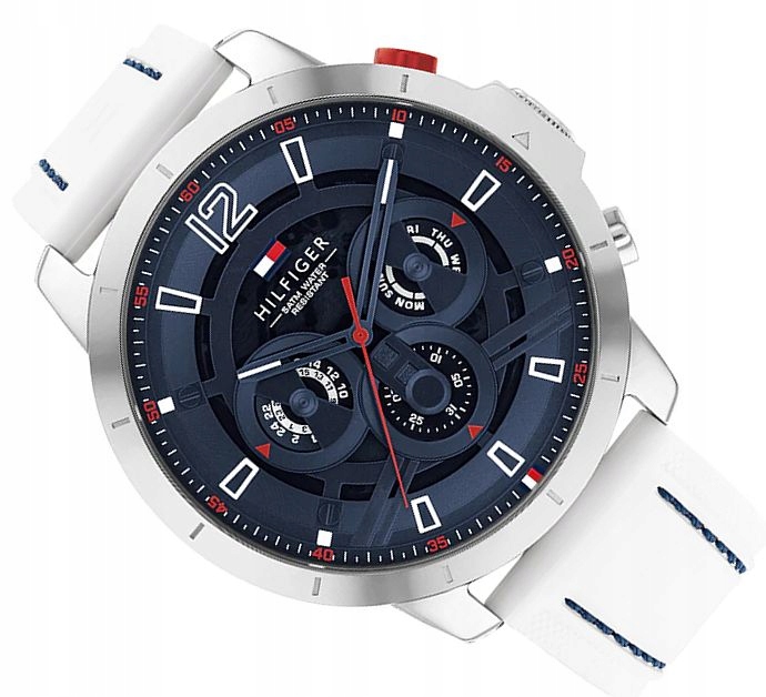 Módní Pánské Hodinky Tommy Hilfiger 1792148 Mládežnické S Datem Na Pásku 50 mm