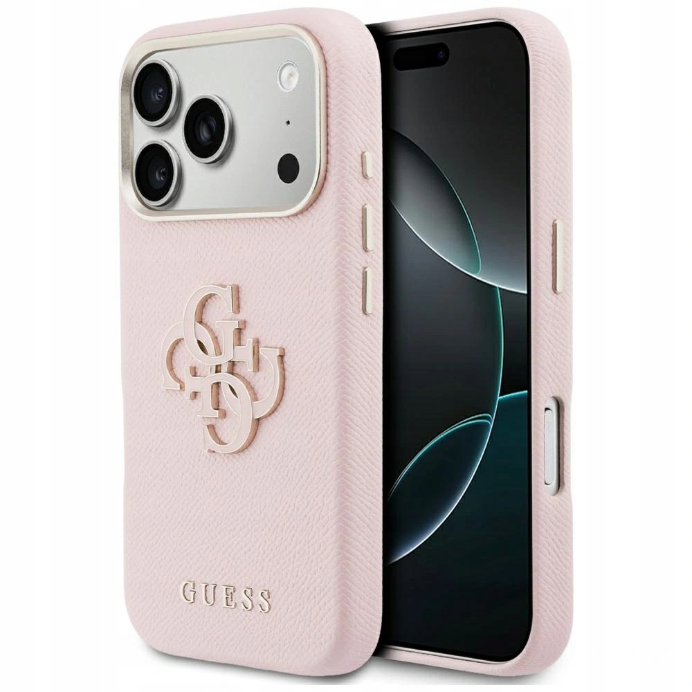 Pouzdro Guess Fw Resin Logo pro Apple iPhone 17 Pro, růžové